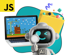 Язык программирования JavaScript + AI. Проектное обучение + геймификация + AI-помощники - КИБЕРшкола программирования для детей, компьютерные курсы для школьников, начинающих и подростков - KIBERone г. Алушта