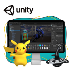 Мир игр на Unity 2D на популярном движке + AI-помощники - КИБЕРшкола программирования для детей, компьютерные курсы для школьников, начинающих и подростков - KIBERone г. Алушта