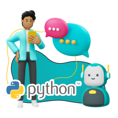Умный чат-бот на Python - КИБЕРшкола программирования для детей, компьютерные курсы для школьников, начинающих и подростков - KIBERone г. Алушта